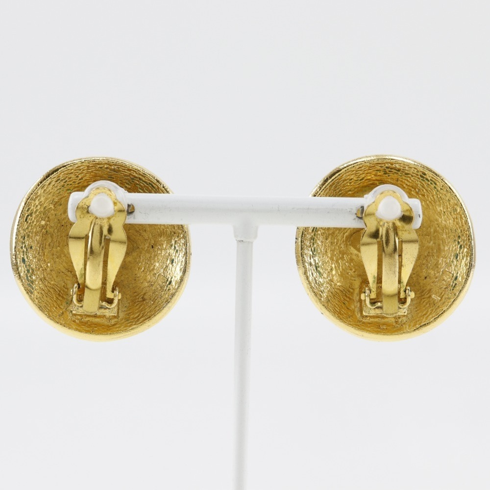 CHANEL Authentic Gold Logo Earrings - Picture 3 of 10